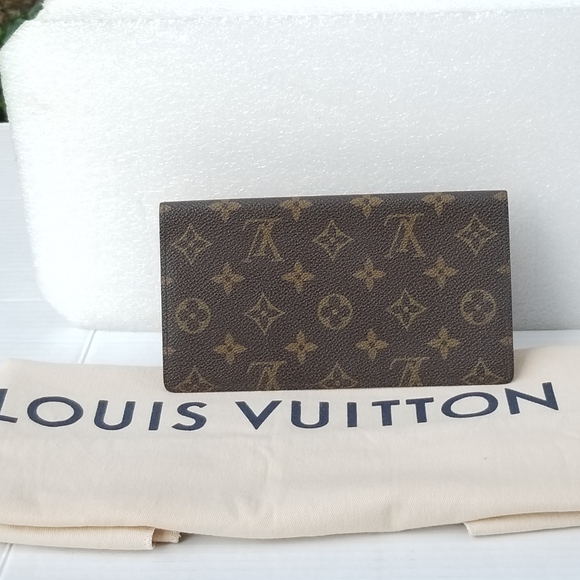 Authentic Rare Louis Vuitton 1988 Porte Chequier Double Bifold Wallet Monogram - Picture 5 of 14